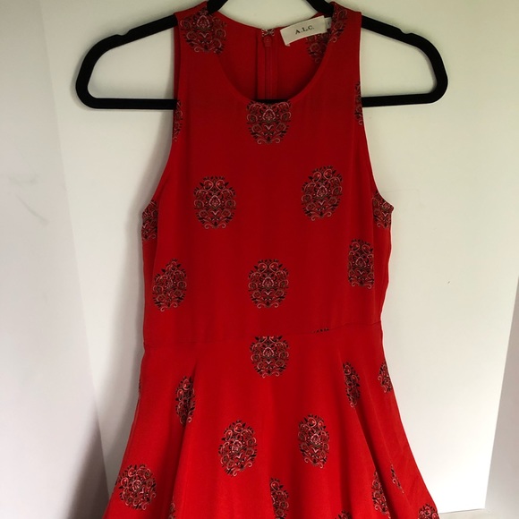 A.L.C Elisa Silk Sleeveless Red Dress, Size 2. - Picture 9 of 11